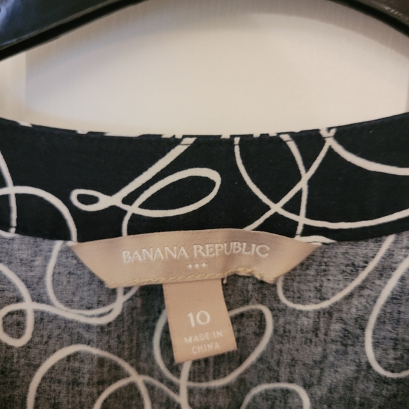 💰DRESS SALE: BUY ONE GET ONE FREE. Banana Republic Black & White dress. Sz 10. - Picture 4 of 4